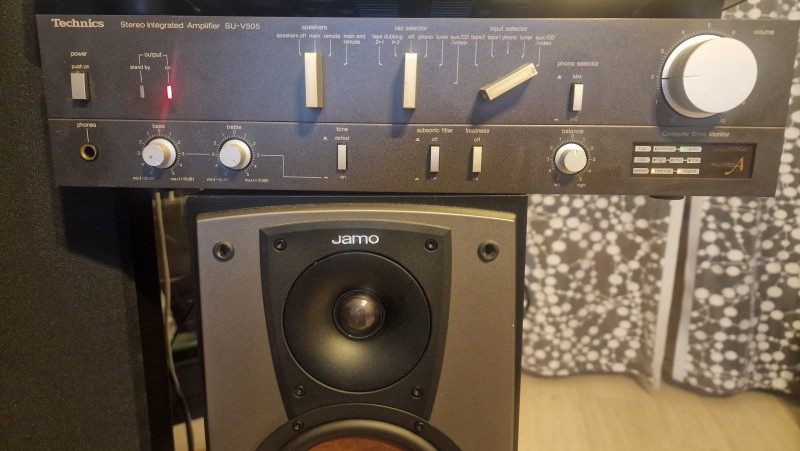 Wzmacniacz Technics SU-V505+CD/DVDPlayer Onkyo-S555+ kolumny Jamo C-405 Klasyczny mocny zestaw