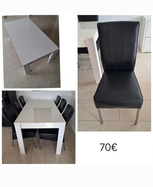 Stół, krzesła i stolik