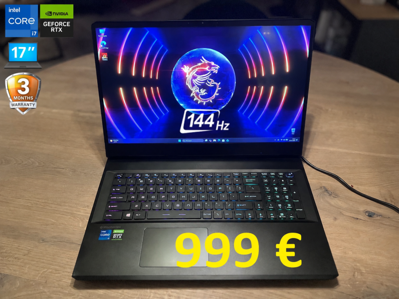 Gamingowy MSI GP76 11UH, i7 11gen, 16GB RAM, RTX 3080 8GB, SSD, 17 cali FHD 144Hz, możliwy dowóz