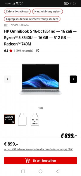 Nowy Laptop HP