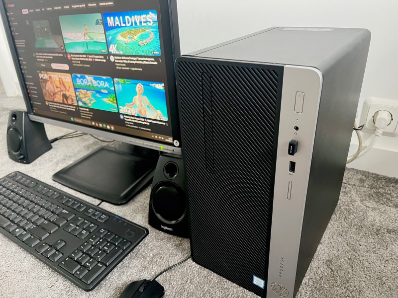 Kompletny Szybki Komputer PC HP Prodesk , i5 -3,40 Ghz, 8 GB RAM, SSD Wifi, monitor - Dowóz