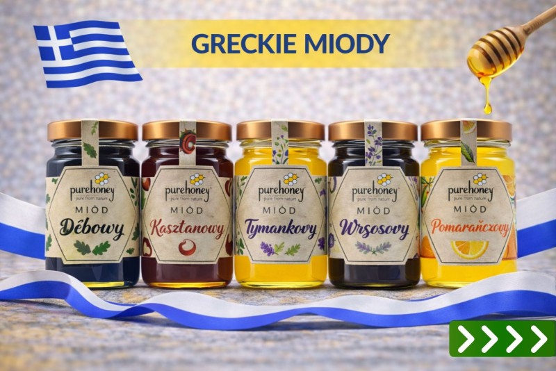  Naturalne Greckie miody prosto z północnej Tracji  TYLKO U NAS!