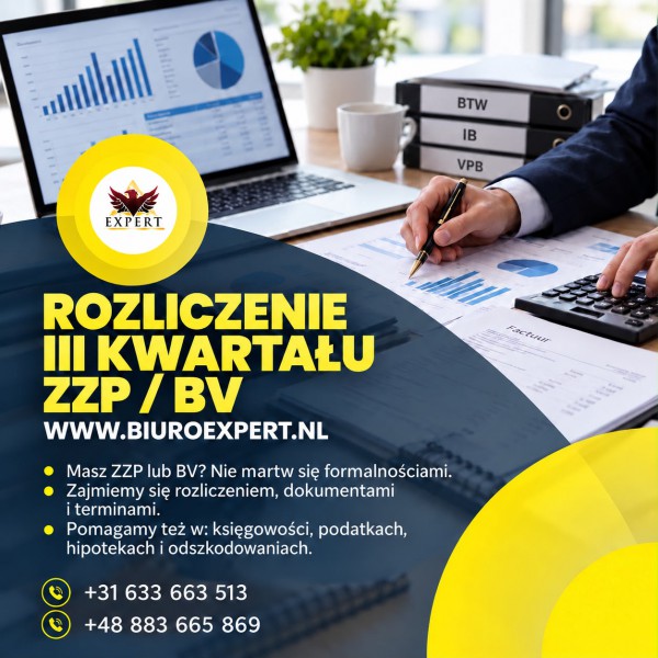 Prowadzisz firmę w Holandii? Pamiętaj o rozliczeniu BTW za III kwartał 2026!