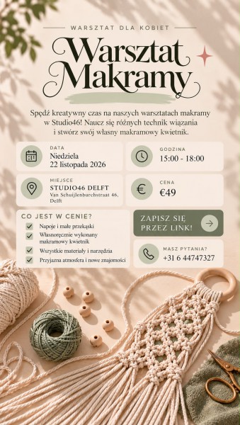 Warsztaty tworzenia makramowego kwietnika